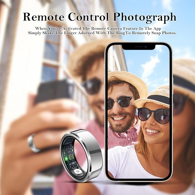 Smart Ring for Women Men-Wearable Fitness Tracker with Sleep Tracking Heart Rate Healthy Monitor Ring Activity Monitoring Steps Calories