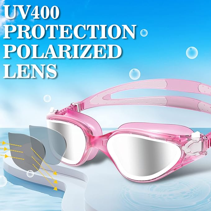 WIN.MAX Polarized Swimming Goggles Swim Pool Goggles Anti Fog Anti UV No Leakage Clear Vision for Men Women Adults Teenagers