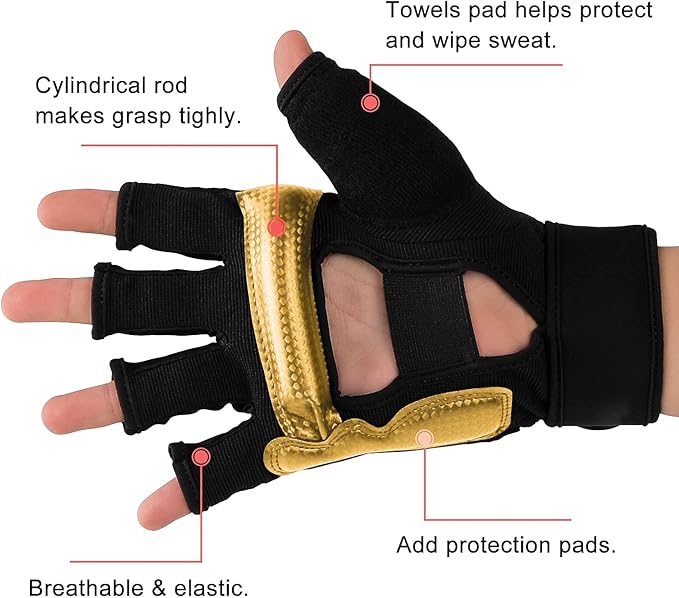 FitsT4 Sports Half Mitts MMA UFC Training Boxing Punch Bag Martial Arts Gloves