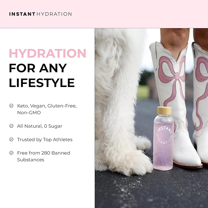 Instant Hydration Electrolytes Powder Packets - Cotton Candy Drink Mix - Zero Sugar - Keto, Vegan, Gluten-Free, Non-GMO - Boost Recovery, Brain Health, Muscle & Tissue Support- 30 Sticks