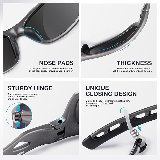 RIVBOS Sunglasses for Men Women Polarized UV Protection Sports Fishing Driving Shades Cycling RB833