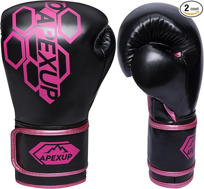 APEXUP Boxing Gloves for Men Women, Integrated Thickened Padding, Boxing Training Kickboxing Heavy Bag Gloves for MMA Kickboxing Muay Thai Sparring