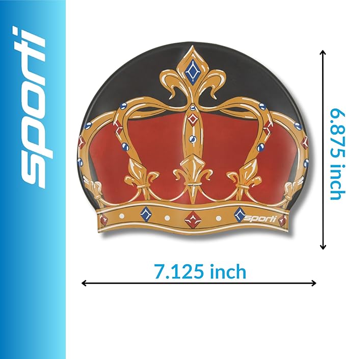 Sporti Silicone Swim Cap for Kids, Unisex Youth Swimming Cap, Protection Bathing Caps for Your Children, Aged 2-10