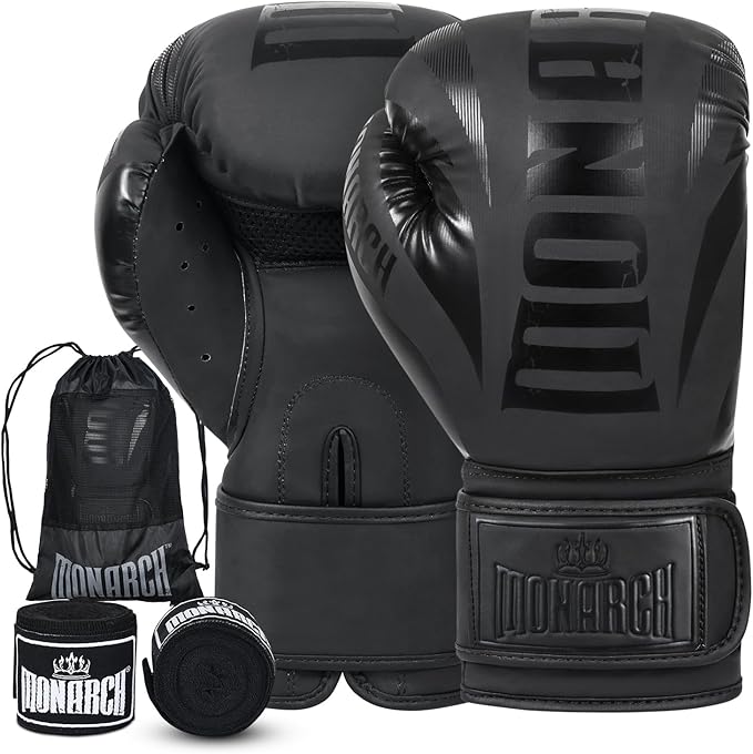 Boxing Gloves Men Women with Hand Wraps for Boxing, Muay thai, kickboxing, Punching Bag Workout traing and Sparing Gear Complete Boxing Kit, Size 8-16 OZ