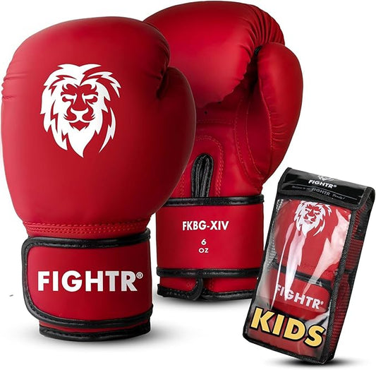 FIGHTR® Kids Boxing Gloves and More Stability | Junior Boys and Girls | Boxing, MMA, Muay Thai, Kickboxing & Martial Arts 04 06 oz | incl. Carry Bag
