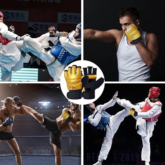 Kickboxing Sparring Gloves MMA Gloves Boxing Gloves for Men Women Kids Half Finger Punching Bag Gloves Fighting Gloves for Men Women Boxing Training