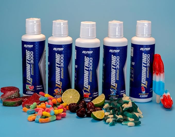 L Carnitine Liquid 3000 | Stimulant-Free L-Carnitine Supplement for Men & Women | Pre-Workout Energy Boost & Muscle Recovery | Zero Sugar, Fat, & Carbs | 31 Servings (Blue Gummy)