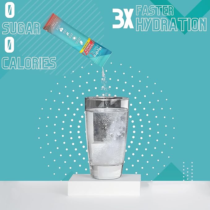 Electrolyte Powder Sugar-Free Hydration Packets Tropical Punch HydroMATE 16 Sticks