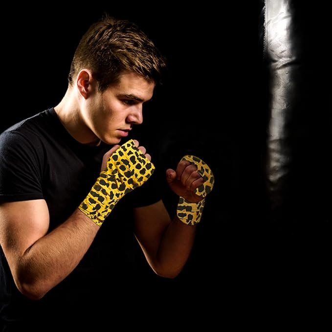 DEFY Professional 180 Inch Hand Wraps for Boxing Muay Thai MMA Elastic Bandages for Men & Women -Pair