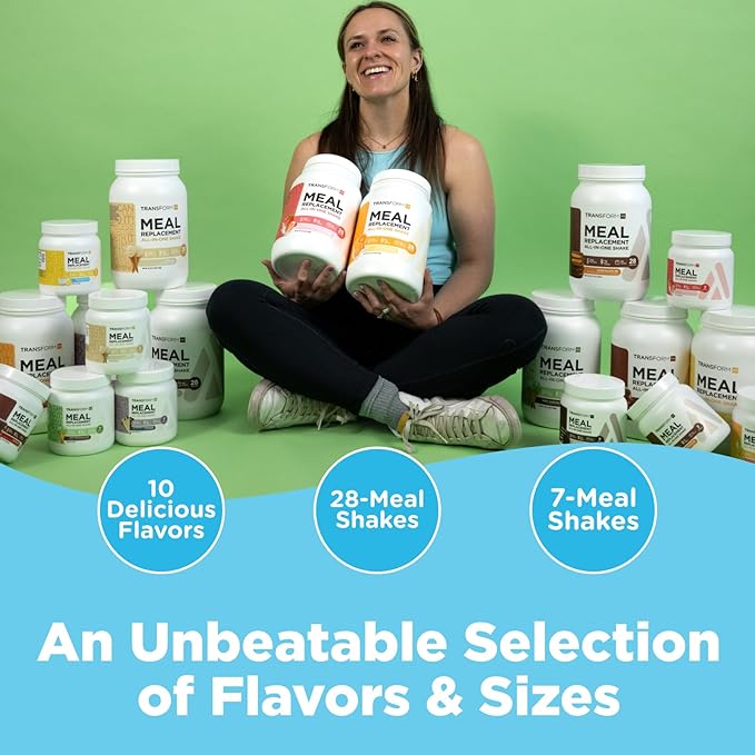 TransformHQ Meal Replacement Shake Powder 28 Servings (Chocolate) - Gluten Free, Non-GMO