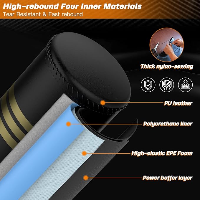 Dripex Freestanding Punching Bag, Heavy Boxing Bag with Stand for Adult Youth - Men Standing Boxing Punch Bag for Home Gym Workout