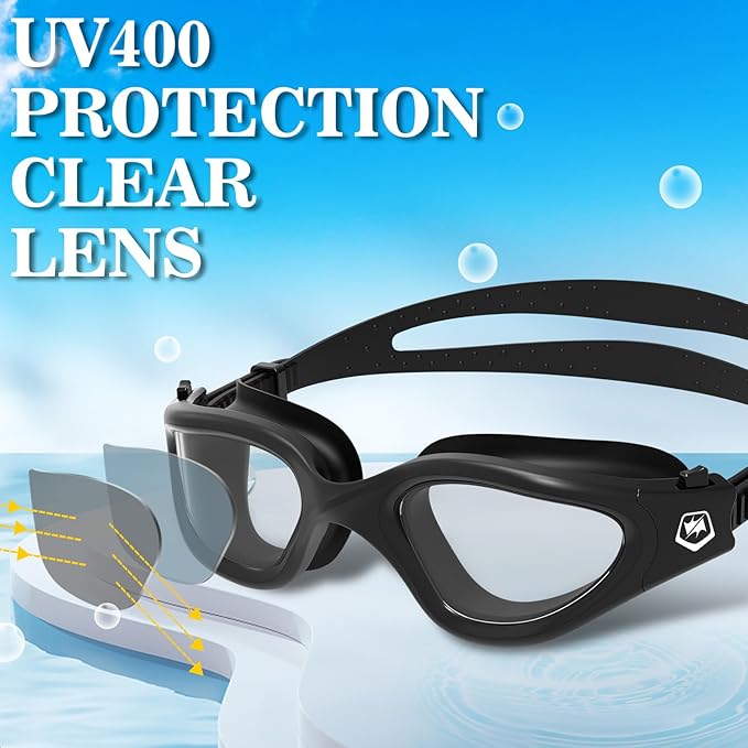WIN.MAX Polarized Swimming Goggles Swim Pool Goggles Anti Fog Anti UV No Leakage Clear Vision for Men Women Adults Teenagers