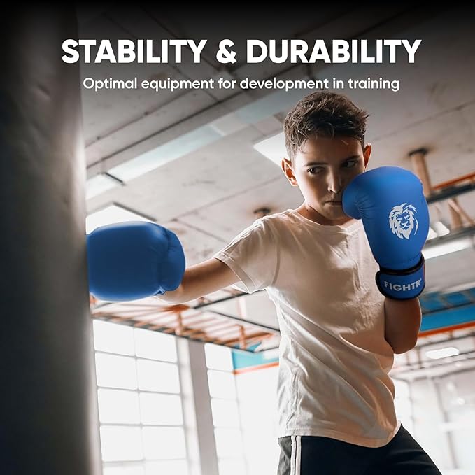 FIGHTR® Kids Boxing Gloves and More Stability | Junior Boys and Girls | Boxing, MMA, Muay Thai, Kickboxing & Martial Arts 04 06 oz | incl. Carry Bag
