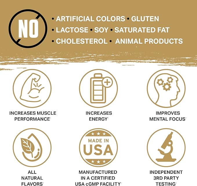 Ambrosia Kinetic Organic Preworkout, Mushroom Enhanced Natural Pre Workout Supplement, Nootropic Superfood Powder for Energy (Blue Raspberry)