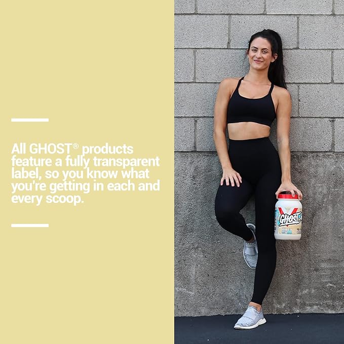 GHOST Whey Protein Powder, Marshmallow Cereal Milk - 2LB, 25G of Protein - Whey Protein Blend - ­Post Workout Fitness & Nutrition Shakes, Smoothies, Baking & Cooking - Soy & Gluten-Free