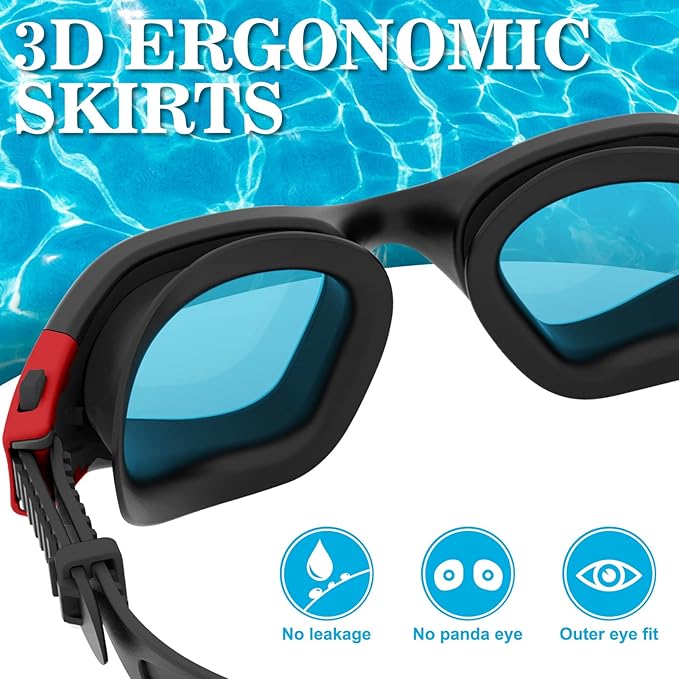 WIN.MAX Polarized Swimming Goggles Swim Pool Goggles Anti Fog Anti UV No Leakage Clear Vision for Men Women Adults Teenagers