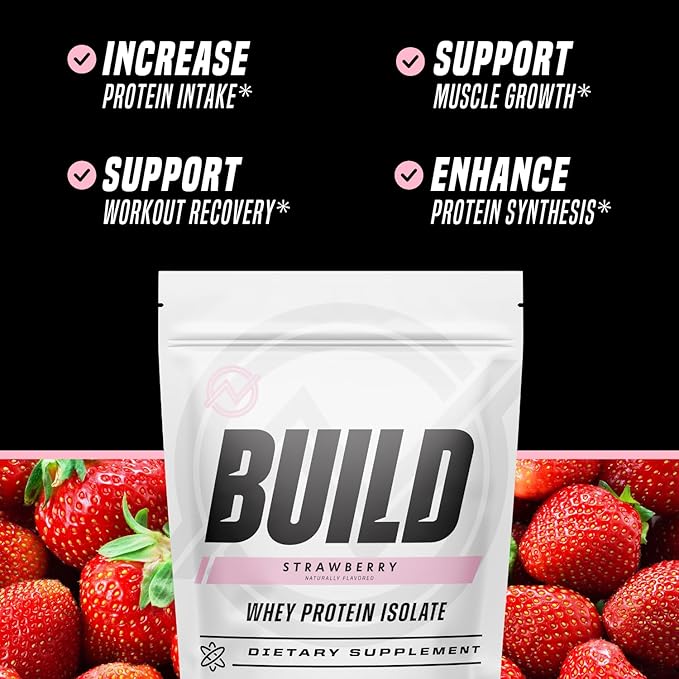 Outwork Nutrition Whey Isolate Protein Powder - Accelerates Muscle Building & Recovery - Low Lactose, Gluten-Free - Post Workout Supplement - Enhanced Protein Synthesis, Strawberry, 1.8lbs