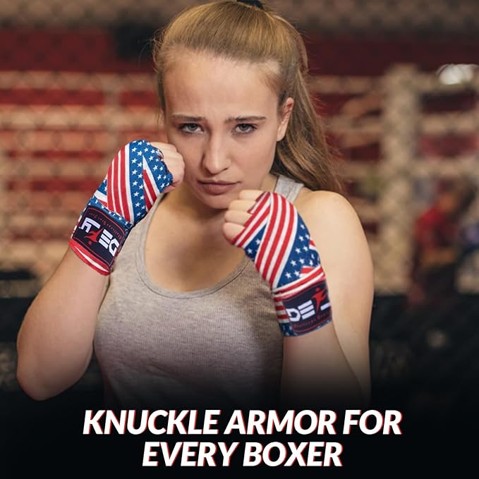 DEFY Professional 180 Inch Hand Wraps for Boxing Muay Thai MMA Elastic Bandages for Men & Women -Pair
