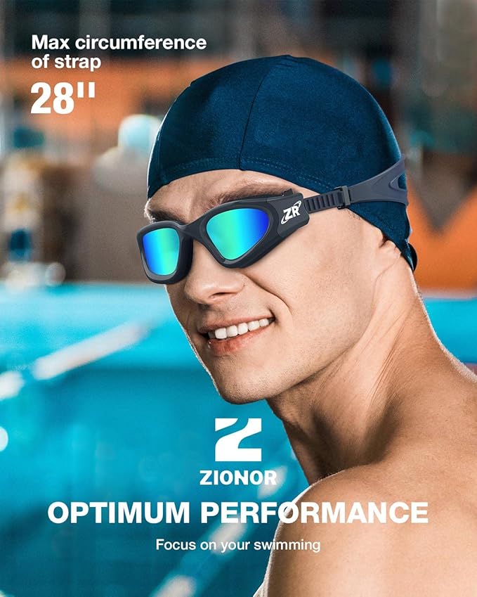 ZIONOR G1 Polarized Swimming Goggles for Unisex Adult Women Anti Fog 100% Anti UV Diving Goggles