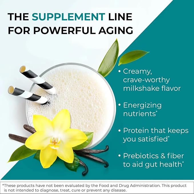 Reignite Wellness by JJ Virgin | Vanilla Plant-Based All-in-One Shake | Plant Protein Powder, Vitamins, Minerals, Greens & Aminos | 22g of Plant Protein | 30 Servings