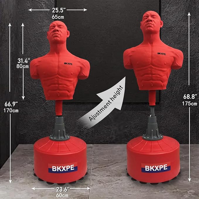 Punching Bags for Adults Silica Gel Heavy Bag Stand Bob Punching Dummy Kick Boxing Mannequin Home Gym