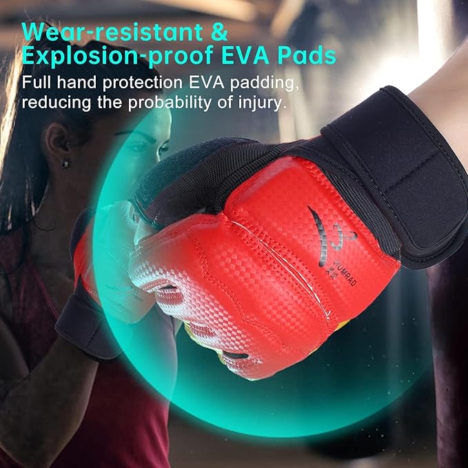 Kickboxing Sparring Gloves MMA Gloves Boxing Gloves for Men Women Kids Half Finger Punching Bag Gloves Fighting Gloves for Men Women Boxing Training