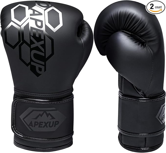 APEXUP Boxing Gloves for Men Women, Integrated Thickened Padding, Boxing Training Kickboxing Heavy Bag Gloves for MMA Kickboxing Muay Thai Sparring