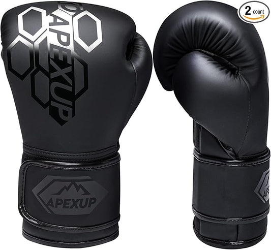 APEXUP Boxing Gloves for Men Women, Integrated Thickened Padding, Boxing Training Kickboxing Heavy Bag Gloves for MMA Kickboxing Muay Thai Sparring