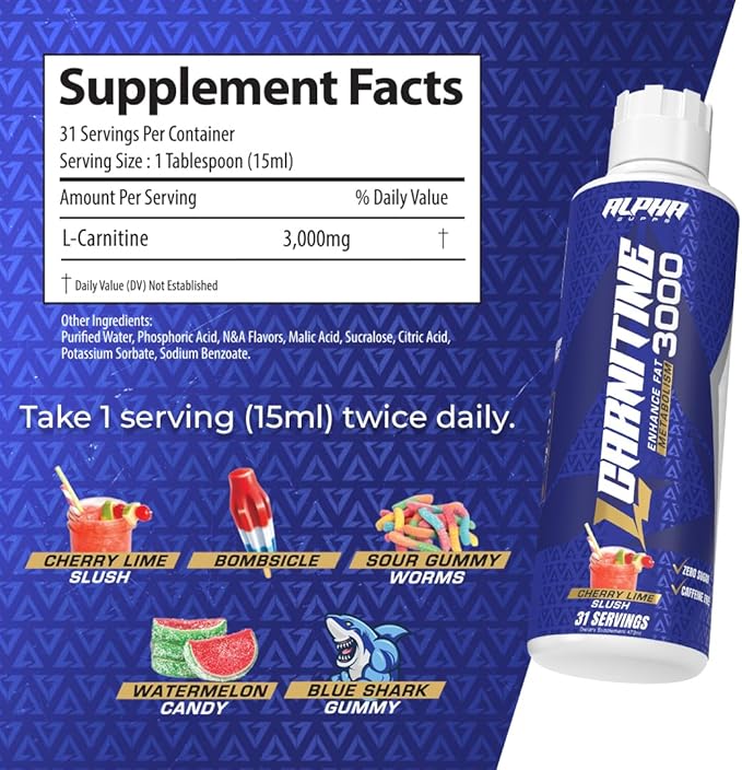 L Carnitine Liquid 3000 | Stimulant-Free L-Carnitine Supplement for Men & Women | Pre-Workout Energy Boost & Muscle Recovery | Zero Sugar, Fat, & Carbs | 31 Servings (Watermelon Candy)
