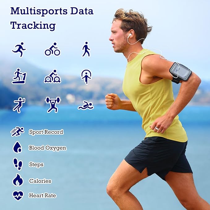 Smart Ring Health Tracker, Sleep Tracker Ring with Heart Rate, Waterproof Fitness Ring for Activity Monitoring/Steps/Distance/Calories,Air Gestures,Up to 7-Day Battery,for iOS Android(Light Silver#10)