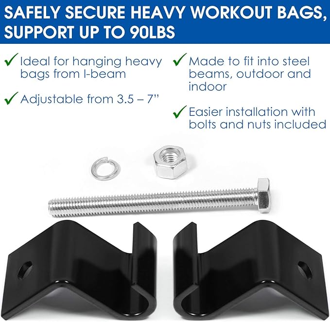 Yes4All Punching Bag Hanger, Stainless Steel Swivel Chain with 4 Snap Hooks for Heavy Bag, Gym Swing, Trapeze, and Hammock