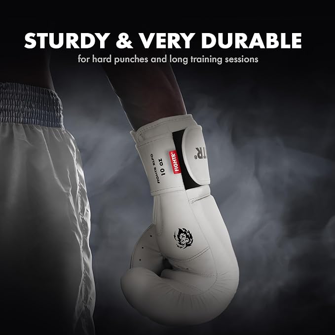 FIGHTR® Pro Boxing Gloves Made of Genuine Leather | Men and Women | for Boxing, MMA, Muay Thai, Kickboxing & Martial Arts 10 12 14 16 oz | incl. Carrying Bag