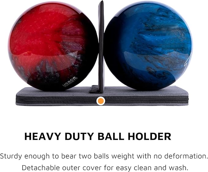 2 Ball Bowling Backpack, Bowling Ball Bag Backpack for Two Balls, Shoes up to Size 15 and Accessories