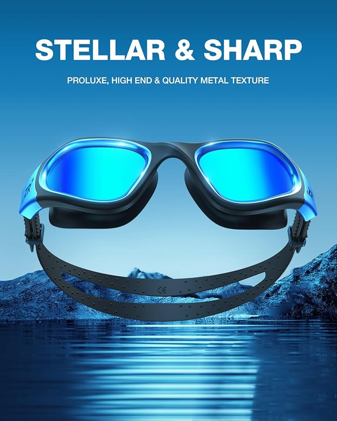 ZIONOR Swim Goggles, G1 MAX Polarized Anti-Fog Swimming Goggles for Men Women