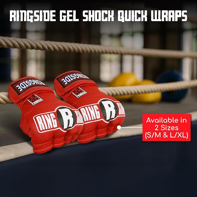 Ringside Gel Shock Quick Wraps, Impact-Absorbing Hand Wraps with Secure Support, Ideal for Boxing, MMA, Muay Thai, and Martial Arts, Inner Boxing Gloves for Men and Women