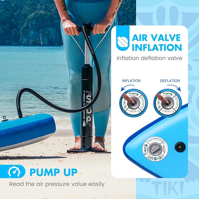 FunWater Inflatable Ultra-Light Stand Up Paddle Board for All Skill Levels with Premium SUP Paddleboard Accessories,Non-Slip Comfort Deck for Youth & Adults