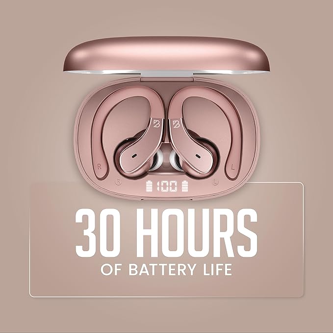Back Bay Audio - Runner's Wireless Earbuds Bluetooth Headphones for Sports, Hook Over The Ear Buds, Deep Bass, Wrap Around Earphones with Earhooks for Running, Workout Wireless Headphones for The Gym