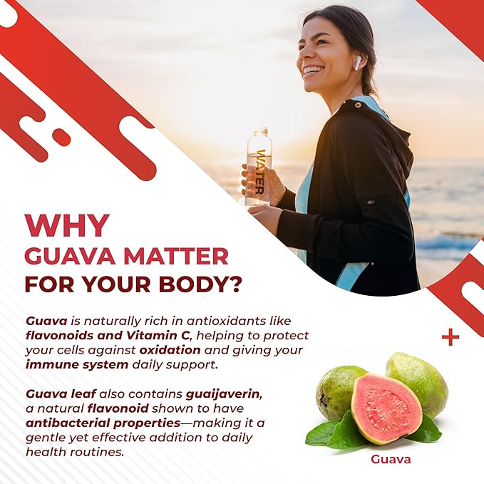 Guava Extract & Bitter Melon – Rich in Antioxidants, Supports Healthy Metabolism & Digestive Health – with Ginger, Artichoke, Cinnamon, Gymnema & Black Pepper – 150 Capsules