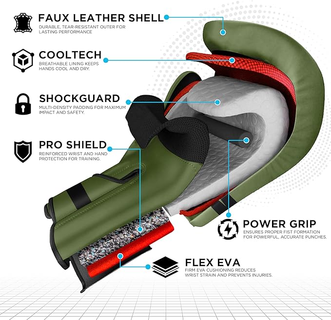 Wyox Boxing Gloves for Men & Women – Professional Training, Sparring & Heavy Bag Gloves for Boxing, Kickboxing, Muay Thai, MMA – Premium Leather, Multi-Layer Shock Absorption, Ventilated Palm