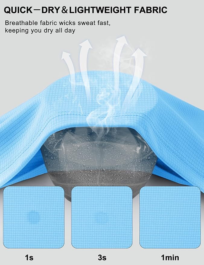 MAGCOMSEN Mens Rash Guard Short Sleeve UPF 50+ Sun UV Quick Dry Shirts Workout Swim Running Athletic T-Shirt