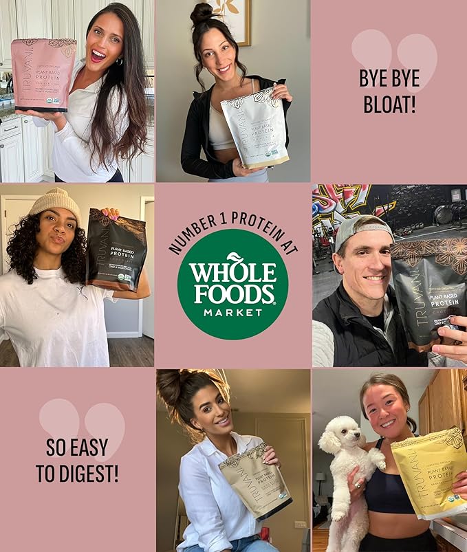 Truvani Vegan Pea Protein Powder | Vanilla Chai | 20g Organic Plant Based Protein | 10 Servings | Keto | Gluten & Dairy Free | Low Carb | No Added Sugar