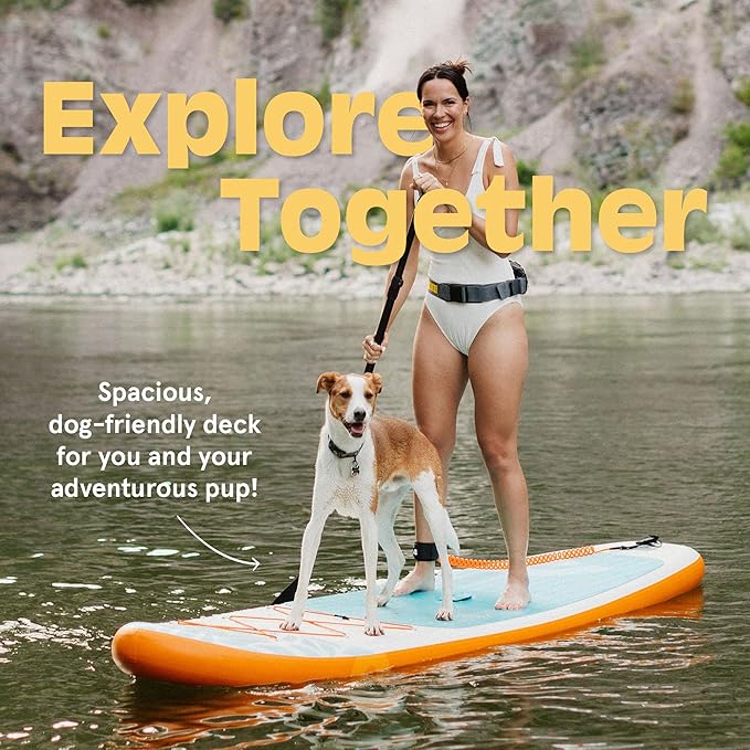 Retrospec Weekender Inflatable Paddle Board with Beach Accessories - 10'6" X 32in SUP Board, Textured Deck Pad, Pump & Travel Bag - Lightweight iSUP