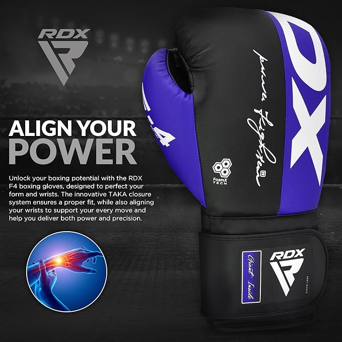 RDX Boxing Gloves, Maya Hide Leather Training Gloves for Muay Thai, Kickboxing, Sparring, Punch Bag, Punching Bag, Kickboxing Gloves, Martial Arts Training, Home Gym, Men, Women, 8 10 12 14 16 oz