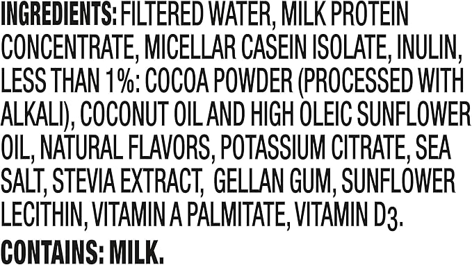 Oikos Protein Shake, Chocolate, 30g High Protein Drinks, Shelf Stable, Ready to Drink, 5g Prebiotic Fiber, 12 fl oz Bottle, 4 Count