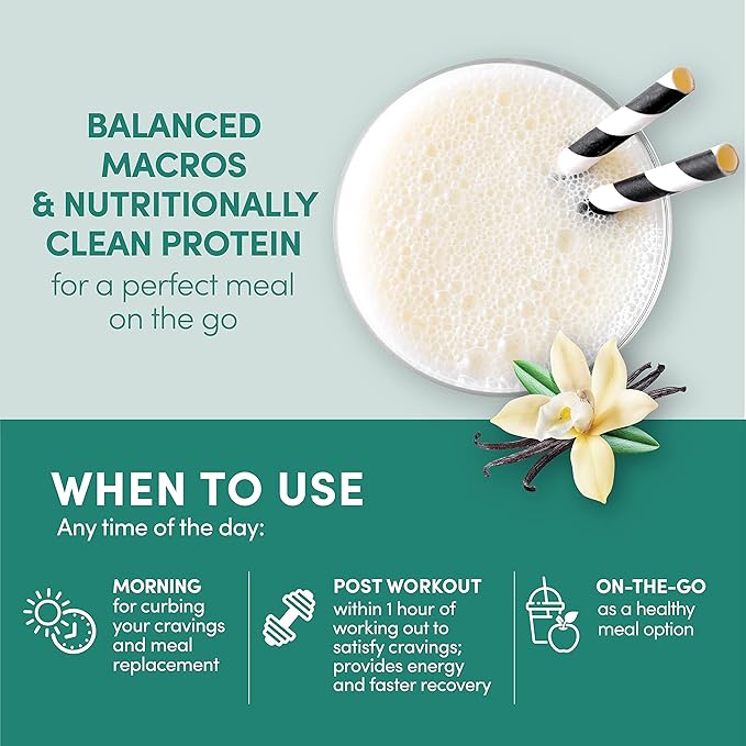 Designer Wellness, Designer Whey Protein Meal Replacement Powder, Organic Superfood Complex Carbs, Vitamins, Minerals, Gluten-Free, Vanilla Bean, 1.72 Pound