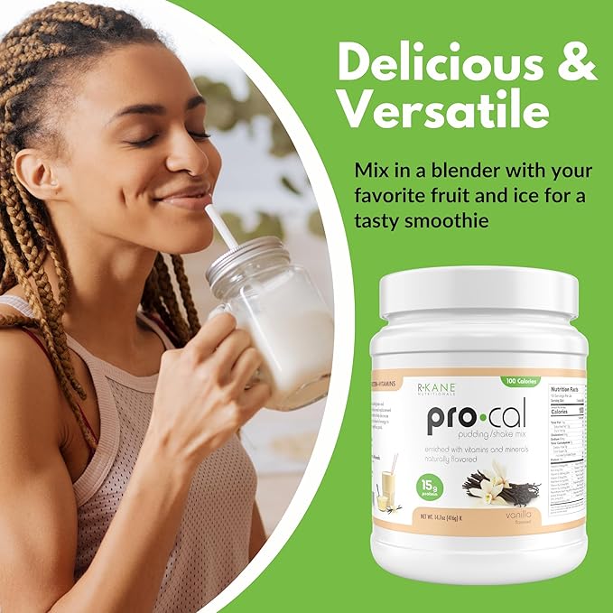 Pro-Cal Vanilla Meal Replacement Powder, 16.4 oz – High Protein, Low Calorie Shake & Pudding Mix – 16 Servings, Delicious & Easy to Prepare – Supports Healthy Weight Management, Vanilla