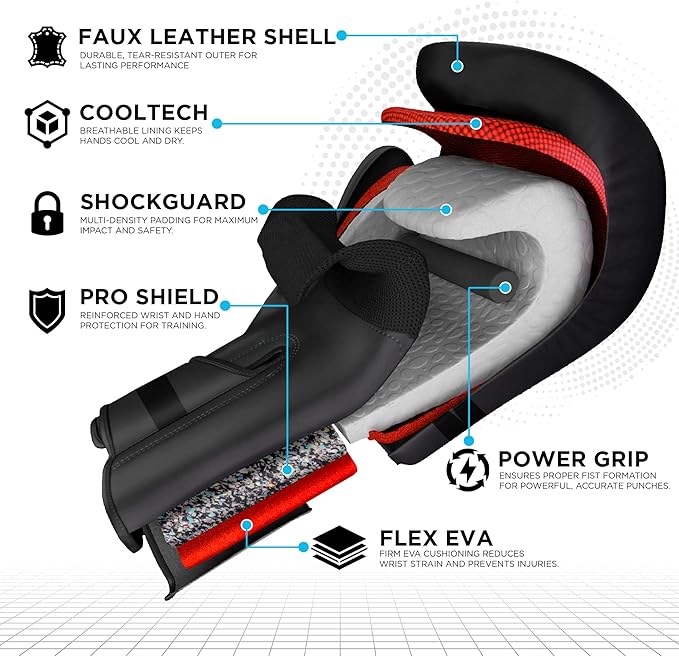 Wyox Boxing Gloves for Men & Women – Professional Training, Sparring & Heavy Bag Gloves for Boxing, Kickboxing, Muay Thai, MMA – Premium Leather, Multi-Layer Shock Absorption, Ventilated Palm