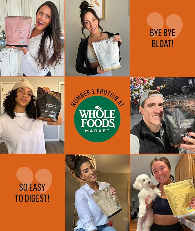 Truvani Vegan Pea Protein Powder | Pumpkin Spice | 20g Organic Plant Based Protein | 10 Servings | Keto | Gluten & Dairy Free | Low Carb | No Added Sugar