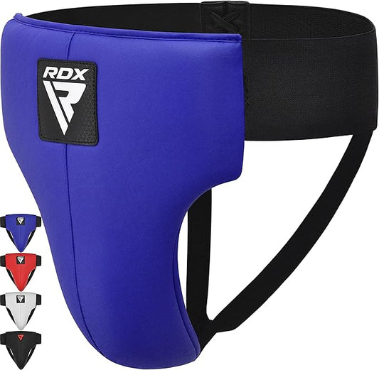 RDX Groin Protector for Boxing, Muay Thai, Kickboxing and MMA Training, Maya Hide Leather Abdo Gear for Martial Arts , SATRA Approved Abdominal Guard for Karate and Taekwondo