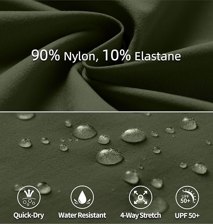 Women's Hiking Pants Quick Dry Lightweight Cargo Pants UPF 50 Water Resistant Zipper Pockets for Golf Travel Work Camping